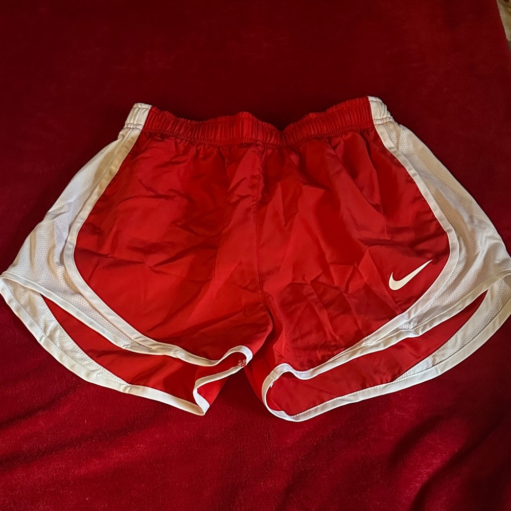 Nike Red and White Sports Shorts